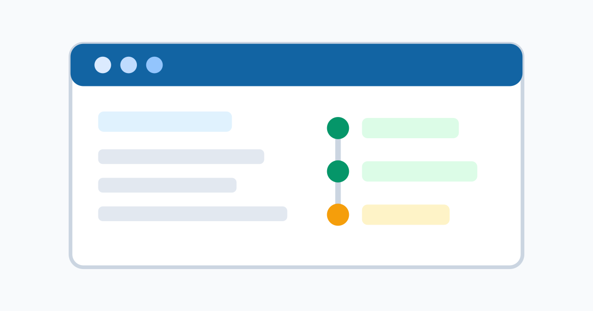 Application tracking dashboard with status dates